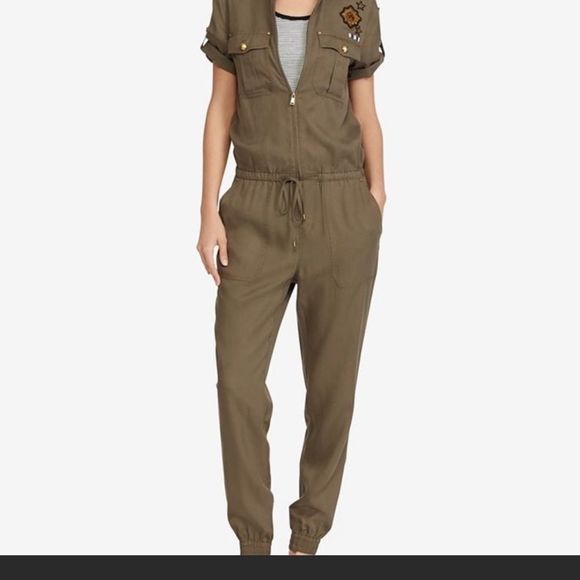 BLOGGERS FAV 🌍 LAUREN RALPH LAUREN Womens TENCIL Utility Jumpsuit Green - Picture 1 of 5